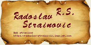 Radoslav Strainović vizit kartica